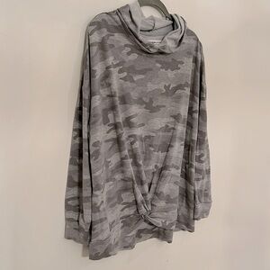 NWOT The Sweatshirt Project Camo Twist Front Sweatshirt